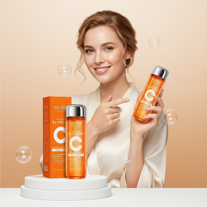 Loción Facial Blanqueadora e Iluminadora 5 en 1 con Vitamina C+ Activa – 100 ml | SADOER